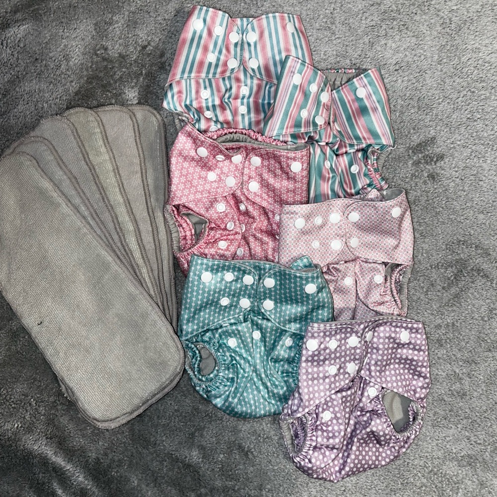 Simple Being cloth diapers with adjustable snaps